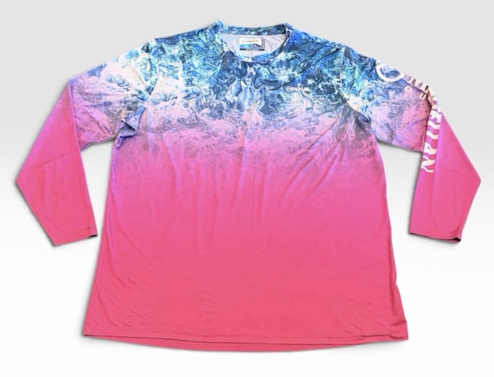 Magellan Outdoors Moisture Wicking Fish Gear Boyfriend Fit Long Sleeve Shirt XL